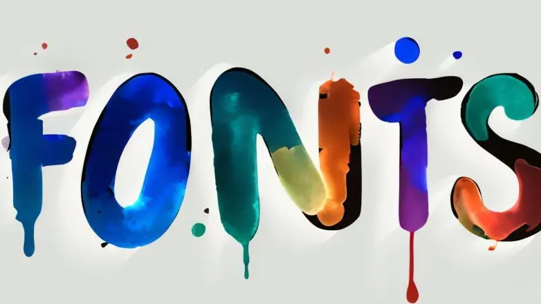 TYPOGRAFIE IM WEBDESIGN - BUNTE BUCHSTABEN MIT TROPFENDER FARBE